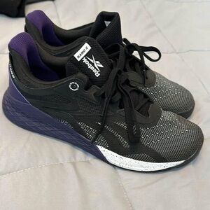 Reebok Men’s Nano Black and Purple Running Shoes